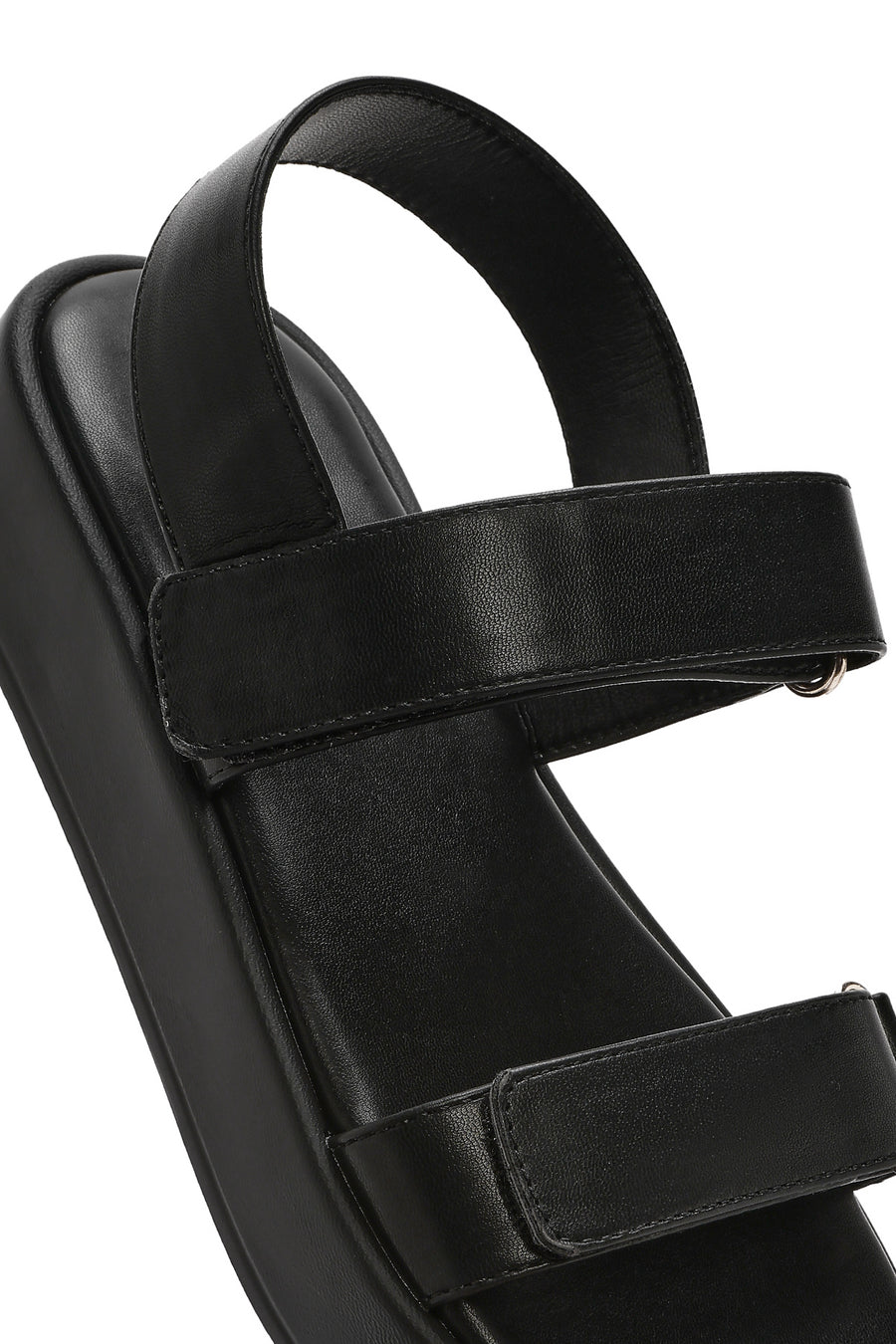 Women's Black Thick Soled Sandals