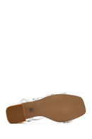 Kadın Beyaz Bilekten Tokalı Kısa Kalın Topuklu Sandalet | Derimod