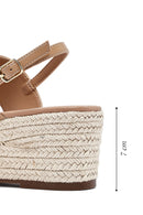 Women's Mink Ankle Buckle Wedge Heel Espadrille Sandals | Derimod