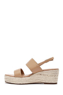 Women's Mink Ankle Buckle Wedge Heel Espadrille Sandals | Derimod