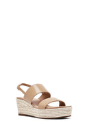 Women's Mink Ankle Buckle Wedge Heel Espadrille Sandals | Derimod