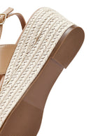 Women's Mink Ankle Buckle Wedge Heel Espadrille Sandals | Derimod