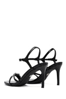 Kadın Siyah Bilekten Tokalı Taşlı İnce Topuklu Sandalet | Derimod