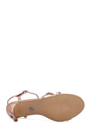 Kadın Pembe Bilekten Tokalı Taşlı İnce Topuklu Sandalet | Derimod