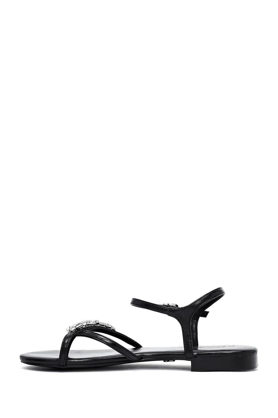 Women's Black Stone Flip Flops Sandals