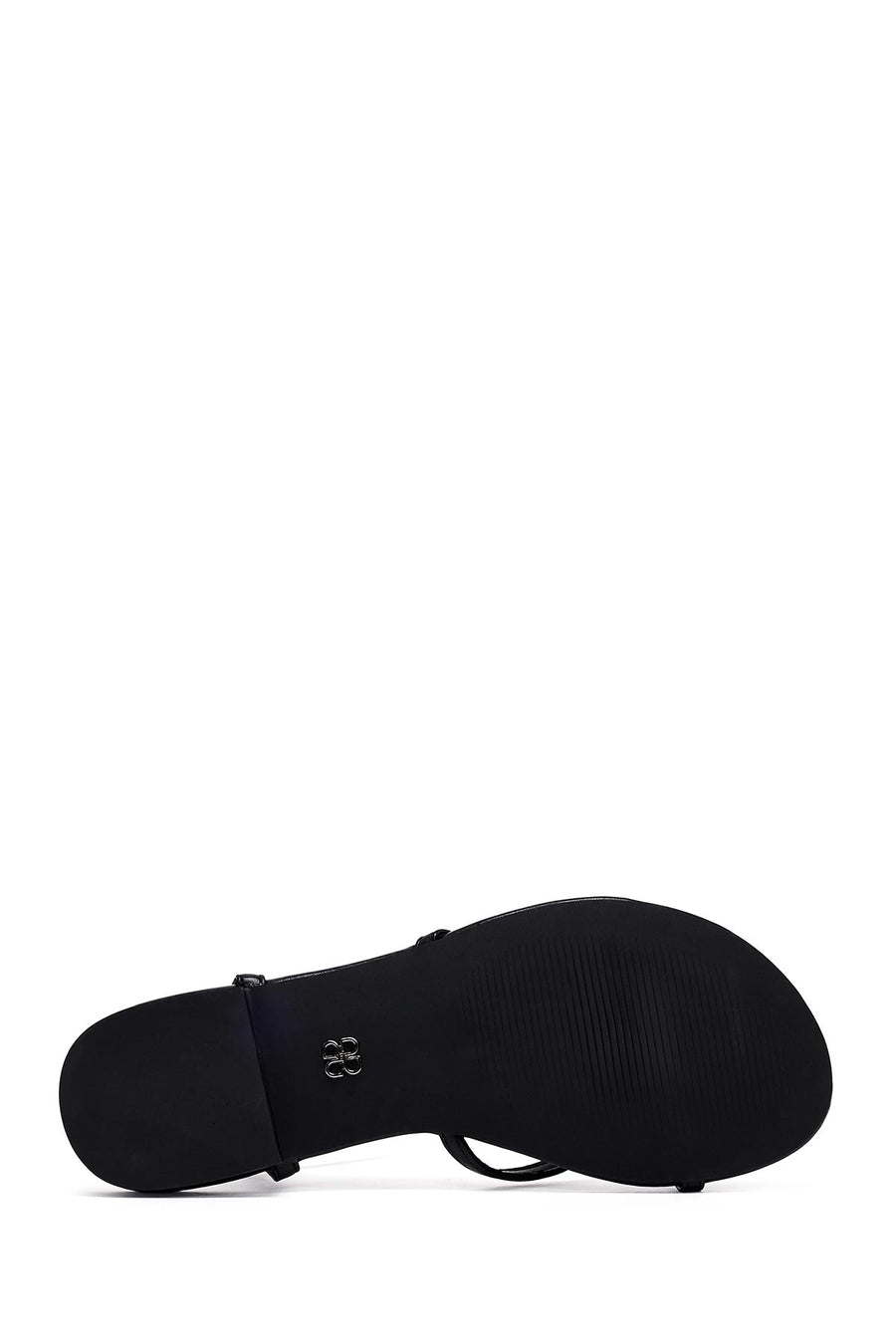 Women's Black Stone Flip Flops Sandals