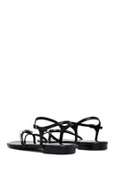 Women's Black Stone Flip Flops Sandals | Derimod