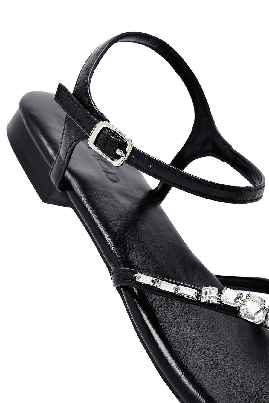 Women's Black Stone Flip Flops Sandals