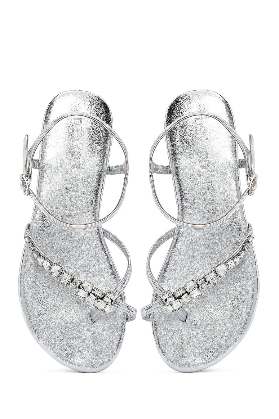 Women's Silver Stone Flip-Flop Sandals