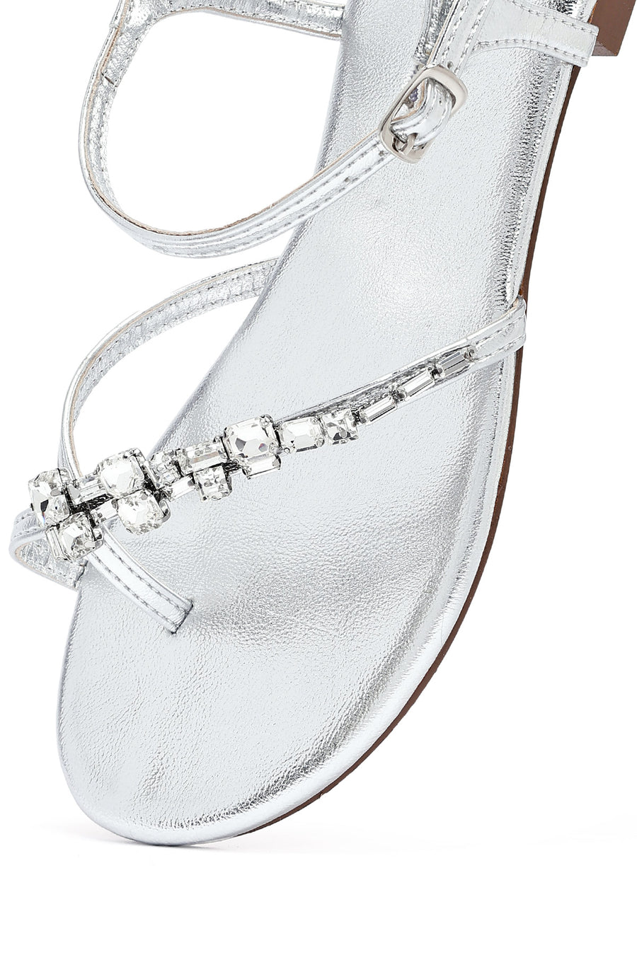 Women's Silver Stone Flip-Flop Sandals