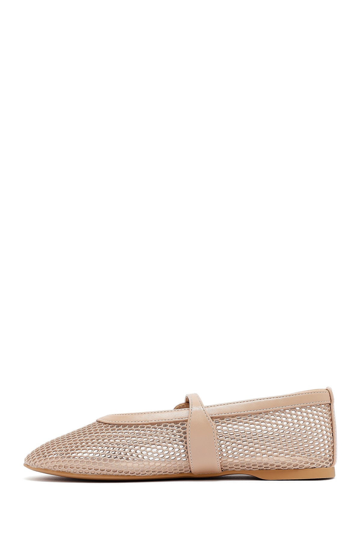 Kadın Bej Fileli Tokalı Babet