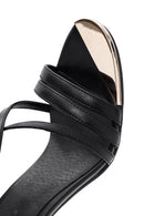 Women's Black Ankle Buckle Thin High Heel Sandals | Derimod