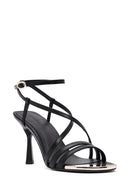 Women's Black Ankle Buckle Thin High Heel Sandals | Derimod