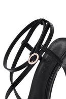 Women's Black Ankle Buckle Thin High Heel Sandals | Derimod