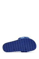 Kadın Mavi Örgü Detaylı Jelly Terlik | Derimod