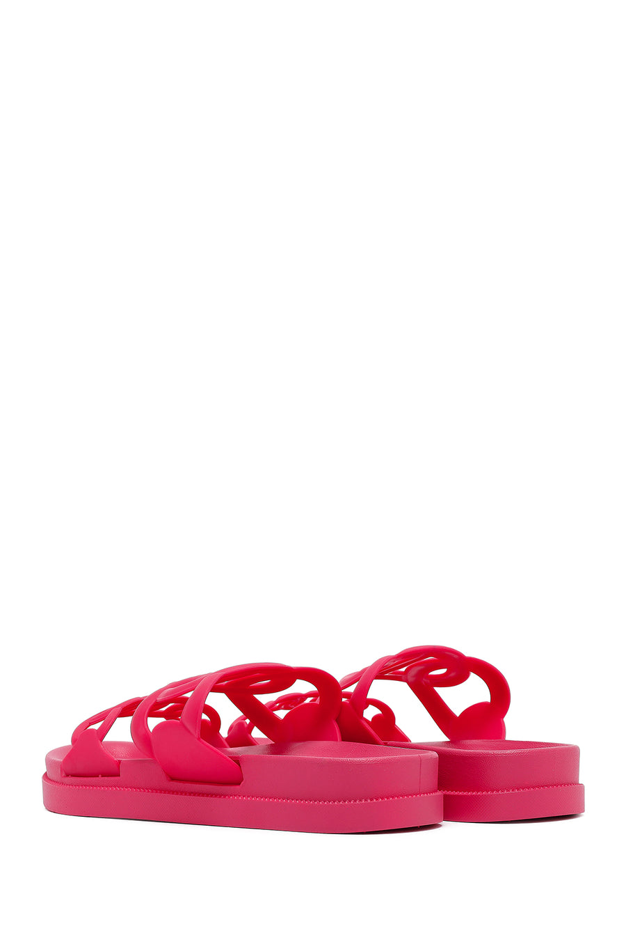 Kadın Pembe Simli Jelly Terlik