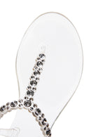 Women's Transparent Jelly Sandals with Stones | Derimod