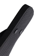 Women's Black Stone Jelly Slippers | Derimod