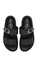 Kadın Siyah Tokalı Terlik | Derimod