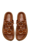 Women's Tan Accessory Slippers | Derimod