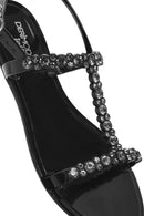 Kadın Siyah Jelly Arkadan Tokalı Taşlı Sandalet | Derimod