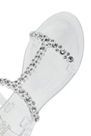 Women's Transparent Jelly Back Buckle Stone Sandals | Derimod