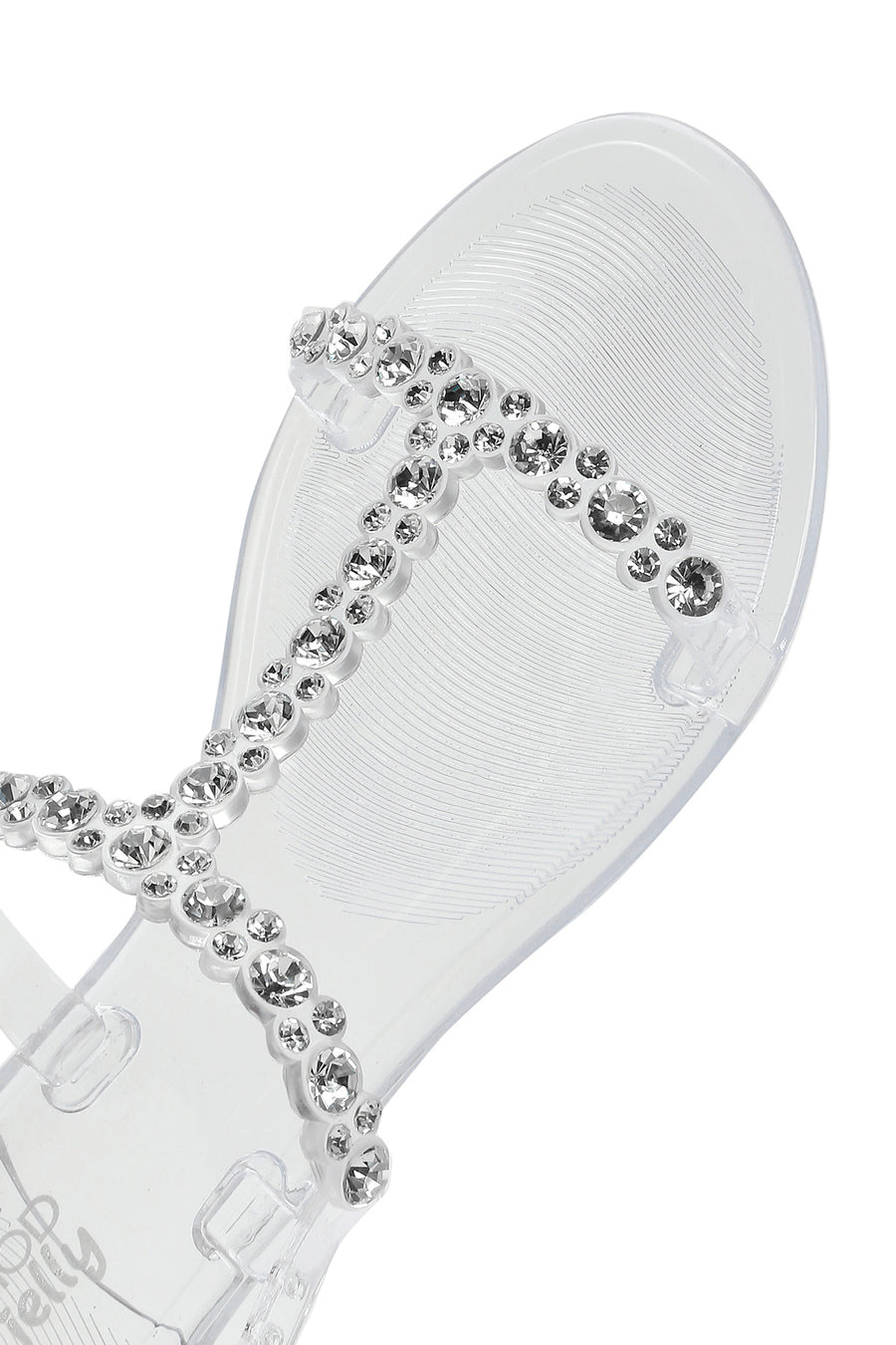 Women's Transparent Jelly Back Buckle Stone Sandals