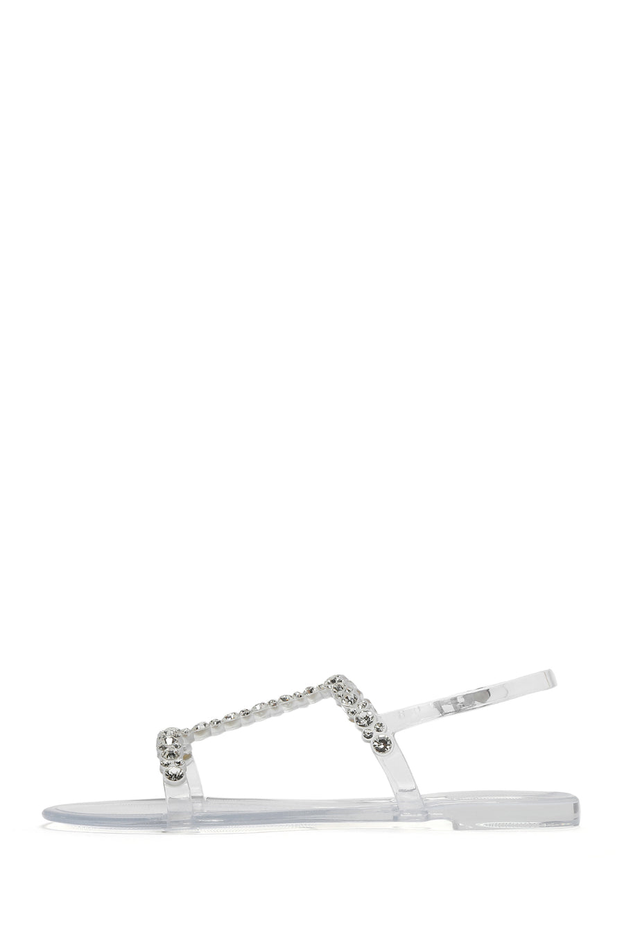 Women's Transparent Jelly Back Buckle Stone Sandals