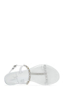 Women's Transparent Jelly Back Buckle Stone Sandals | Derimod
