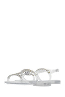 Women's Transparent Jelly Back Buckle Stone Sandals | Derimod