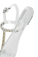 Women's Transparent Jelly Back Buckle Stone Sandals | Derimod
