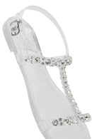 Women's Transparent Jelly Back Buckle Stone Sandals | Derimod