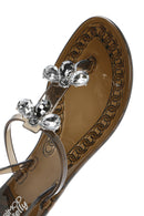 Kadın Siyah Jelly Arkadan Tokalı Taşlı Sandalet | Derimod