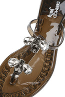 Kadın Siyah Jelly Arkadan Tokalı Taşlı Sandalet | Derimod