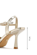 Kadın Altın Bilekten Tokalı Örgülü İnce Topuklu Ayakkabı | Derimod