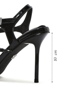 Kadın Siyah Bilekten Tokalı Yüksek İnce Topuklu Sandalet | Derimod