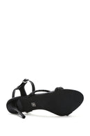 Kadın Siyah Bilekten Tokalı Yüksek İnce Topuklu Sandalet | Derimod