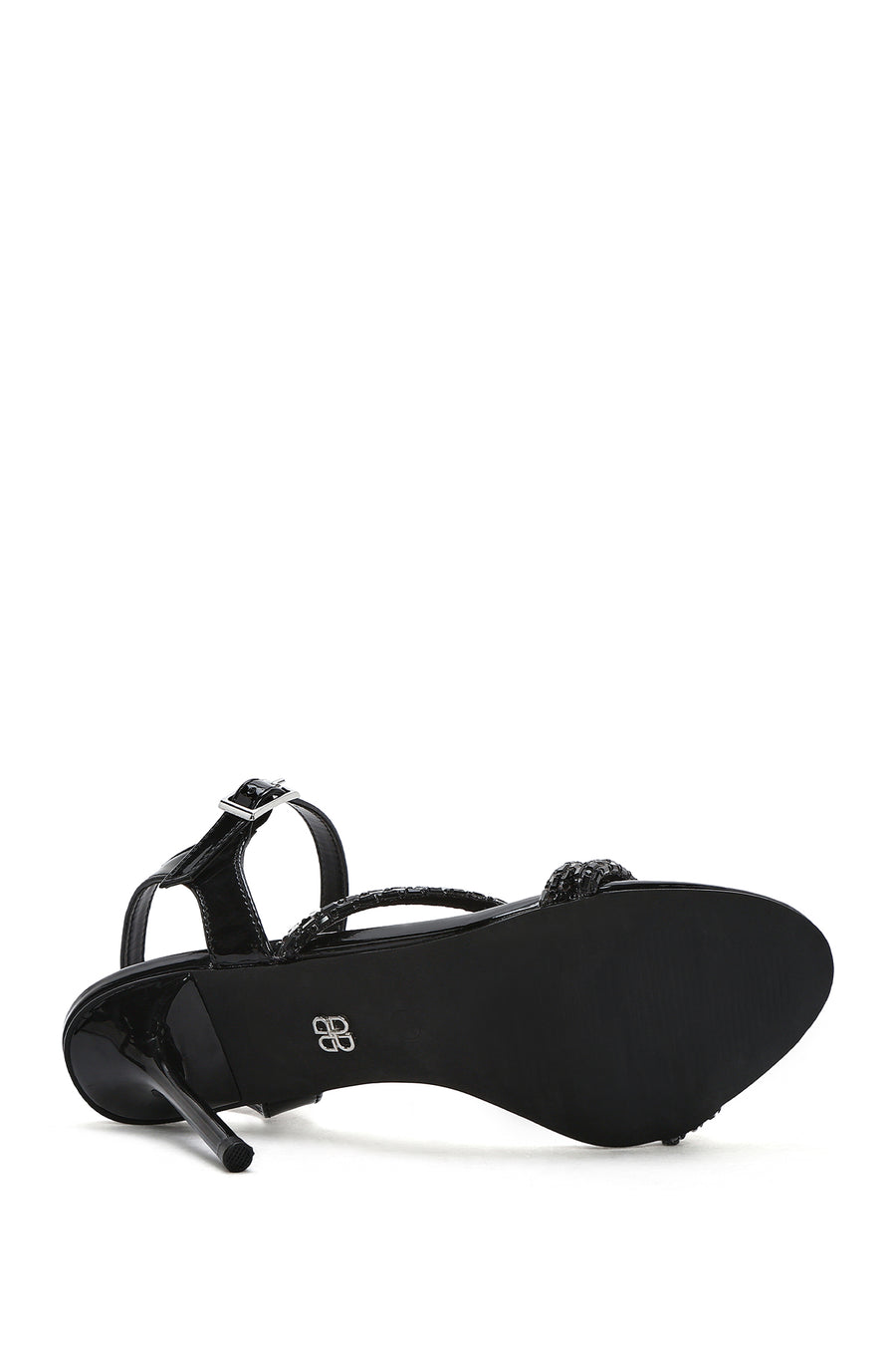 Kadın Siyah Bilekten Tokalı Yüksek İnce Topuklu Sandalet