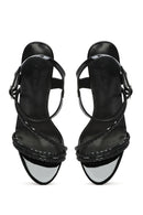 Kadın Siyah Bilekten Tokalı Yüksek İnce Topuklu Sandalet | Derimod