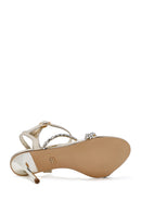 Kadın Altın Bilekten Tokalı Yüksek İnce Topuklu Sandalet | Derimod