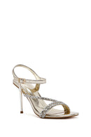 Kadın Altın Bilekten Tokalı Yüksek İnce Topuklu Sandalet | Derimod