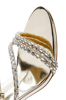 Kadın Altın Bilekten Tokalı Yüksek İnce Topuklu Sandalet | Derimod