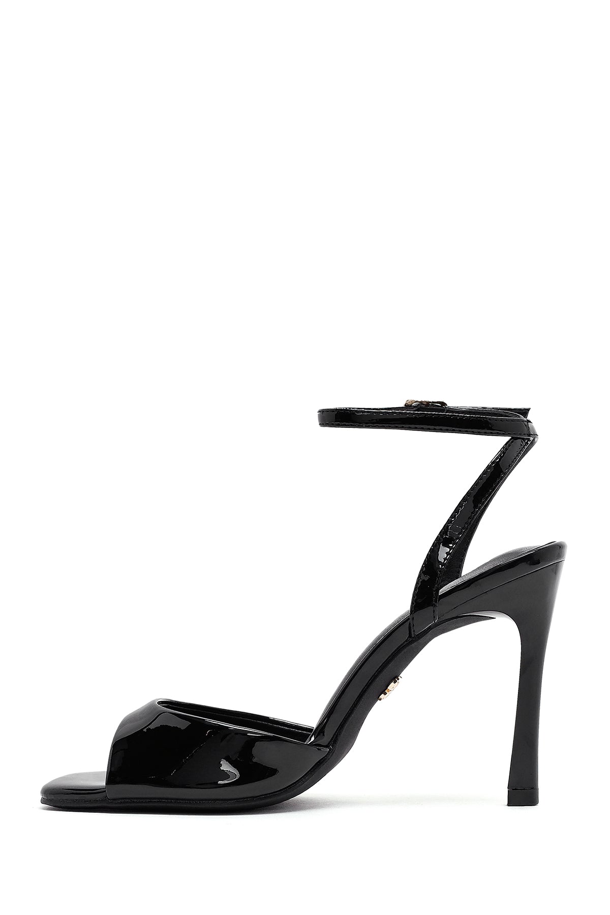 Kadın Siyah Bilekten Tokalı Yüksek İnce Topuklu Sandalet