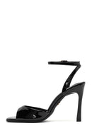 Kadın Siyah Bilekten Tokalı Yüksek İnce Topuklu Sandalet | Derimod