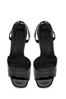 Kadın Siyah Bilekten Tokalı Yüksek İnce Topuklu Sandalet | Derimod