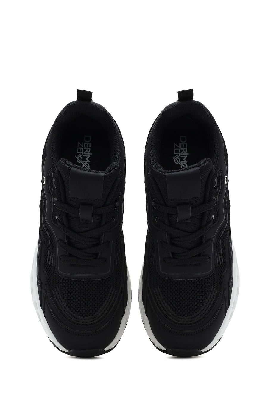 Kadın Siyah Bağcıklı Kalın Tabanlı Sneaker