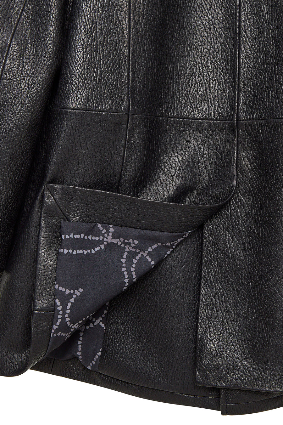 Wendy Women's Black Double Breasted Long Leather Jacket