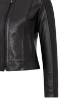 Flora Kadın Siyah Slim Kısa Deri Ceket | Derimod