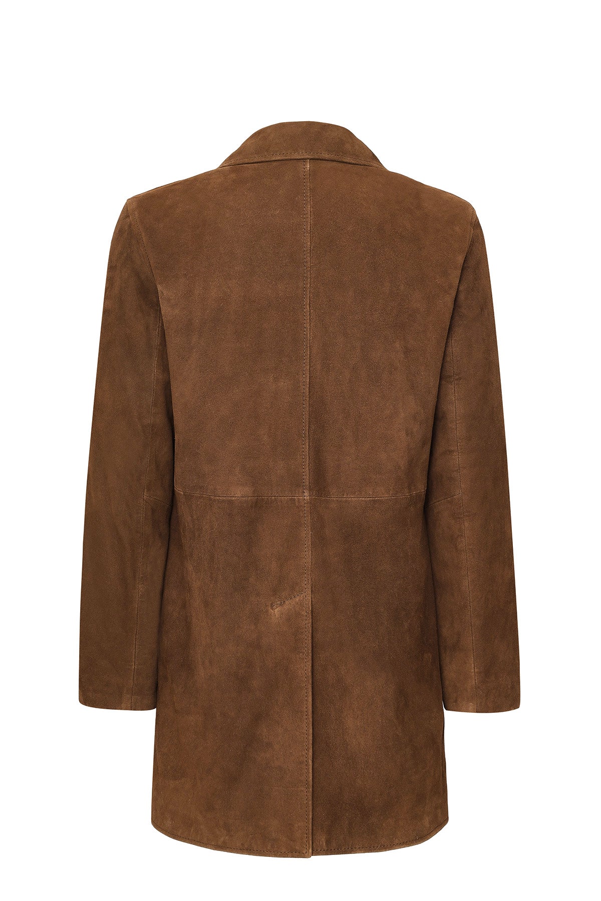 Pamela Kadın Kahverengi Süet Deri Kaban