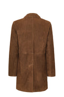 Pamela Kadın Kahverengi Süet Deri Kaban | Derimod